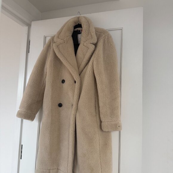 Tommy Hilfiger Teddy Trench Coat In Beige Sz 32 Notch Lapel Collar - Picture 3 of 9
